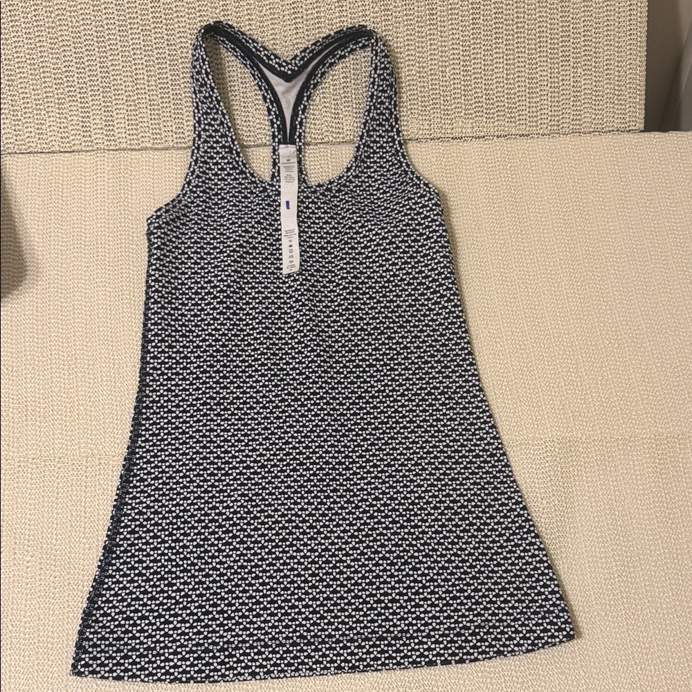LULULEMON WOMENS 2 Monochrome Patterned Tank Top